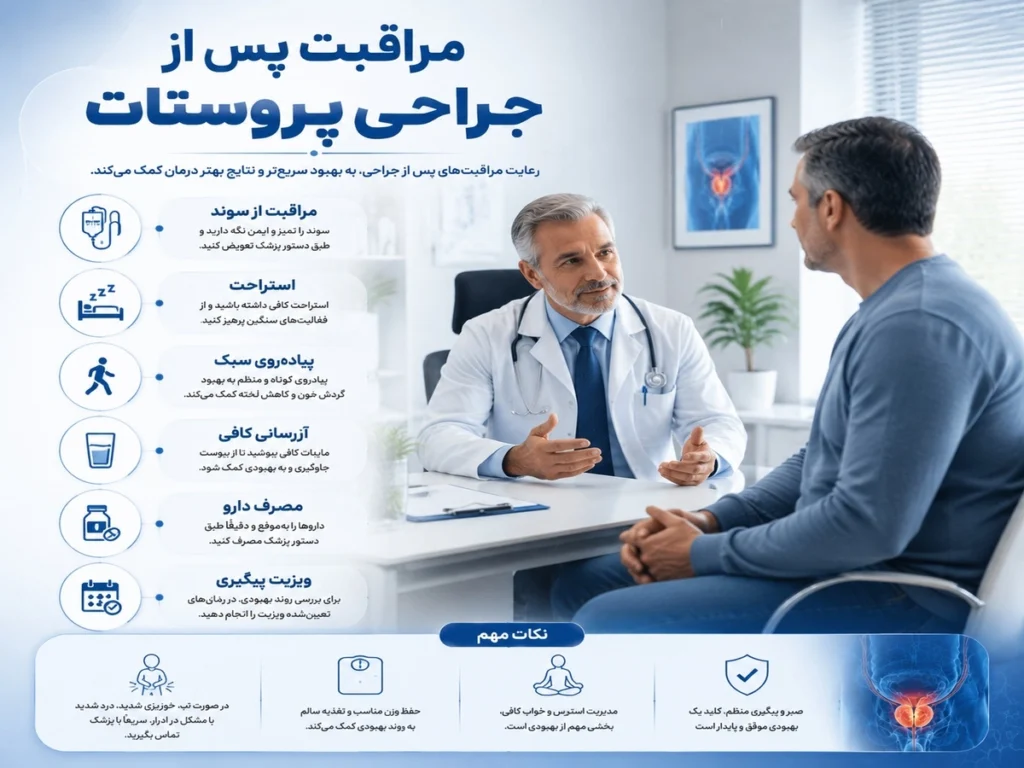مراقبت پس از جراحی پروستات